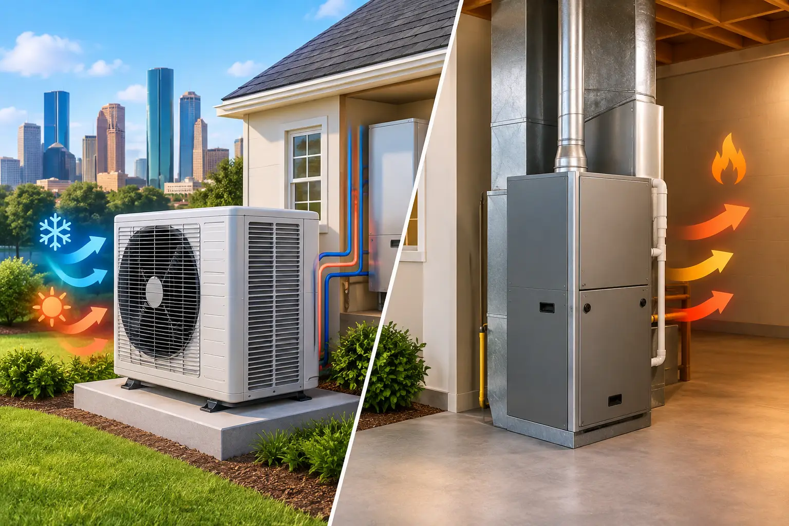 Heat Pump Versus Furnace for Houston Homes