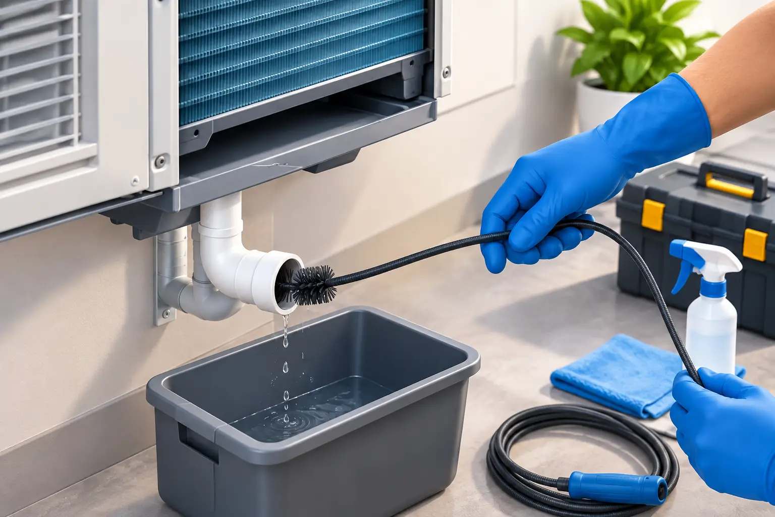 How to Clean an AC Condensate Drain Safely